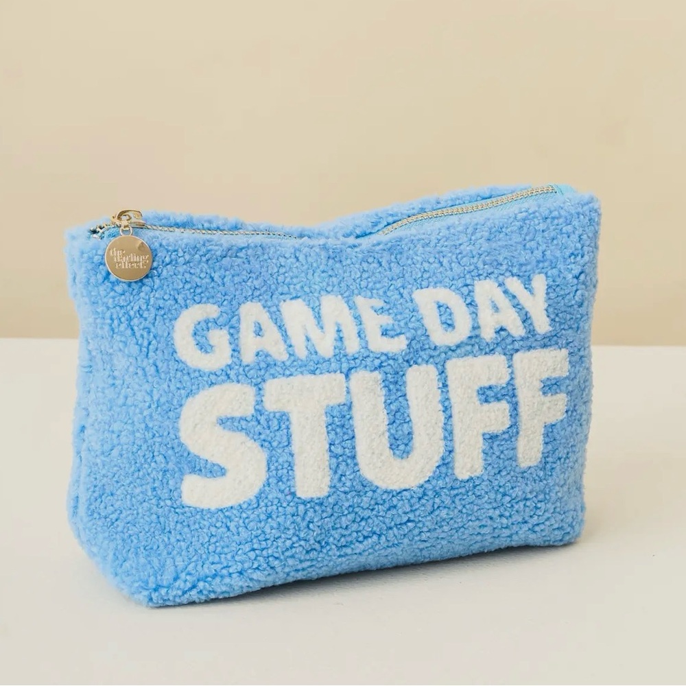 NWT Light Blue Teddy Game Day Pouch